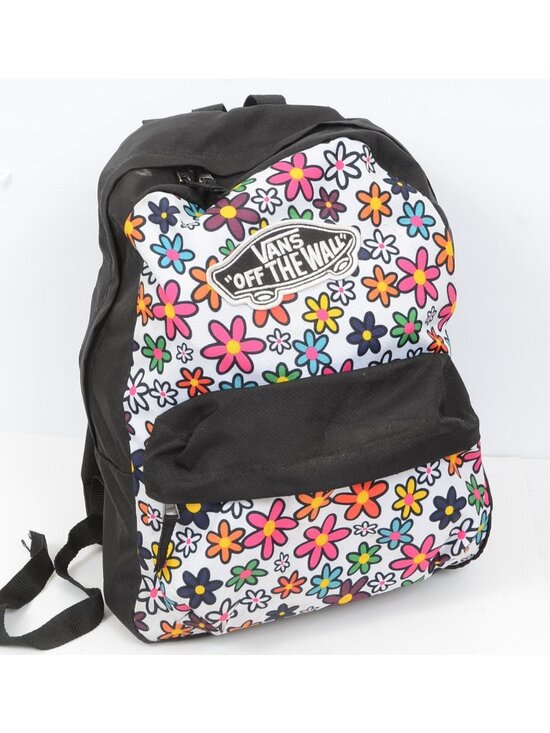 Vans Off The Wall Realm Backpack Black Wildflower Funky Floral Print School Bag main image 9